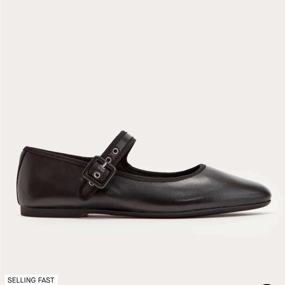 NWT Everlane “Day Buckle” Black Mary Jane Flats